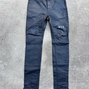 RTA Waxed Black Denim Men’s Size 32 Slightly Worn
